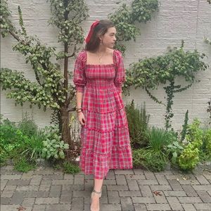 Hill House Home The Nesli Nap Dress Red Tartan XS